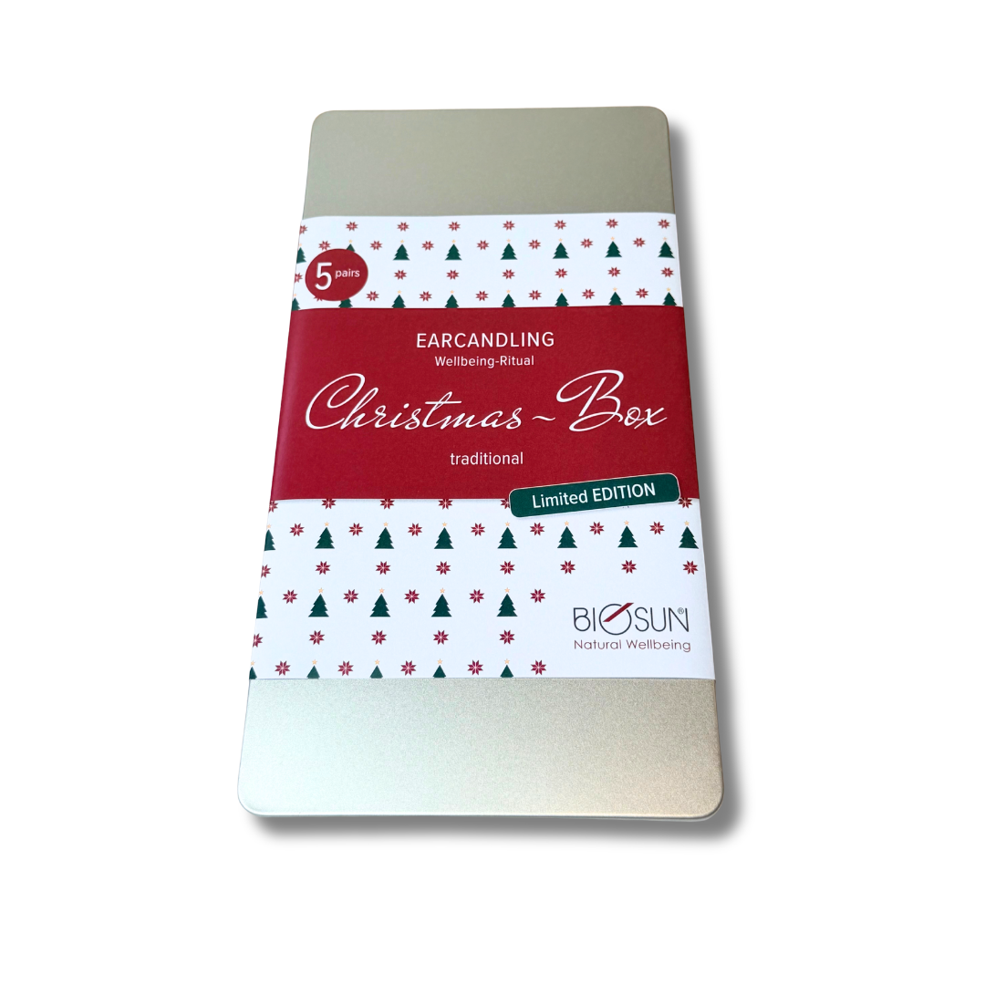 5 Paar BIOSUN traditional Ohrkerzen in Geschenkbox - Weihnachtsedition -