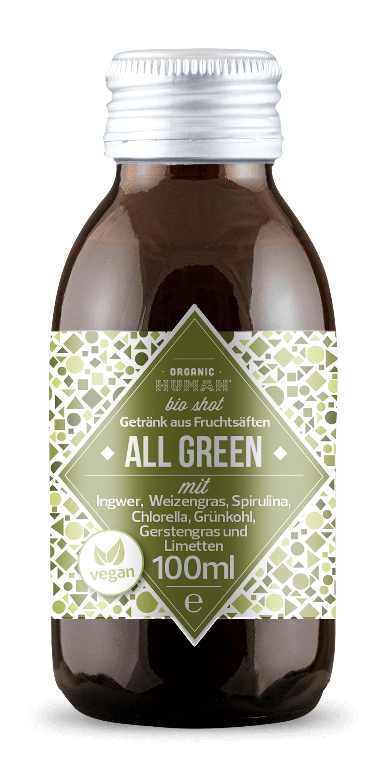 Organic Human Shot 100ml - All Green